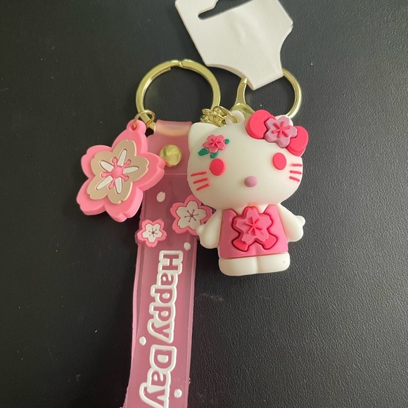 Hello Kitty Pink Keychain Bag Charm—New - Picture 1 of 4